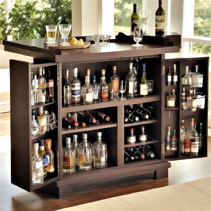 fold out bar for small spaces