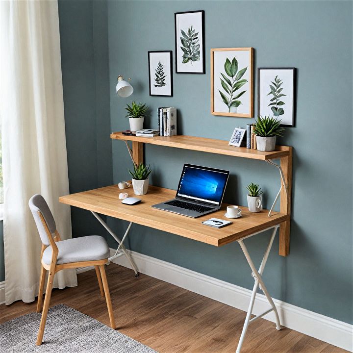 foldable desk for limited bedroom spaces