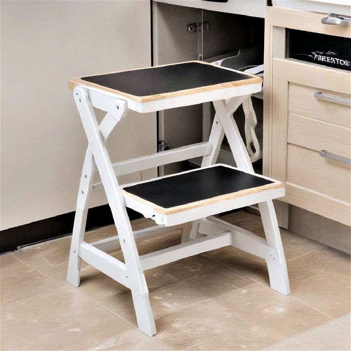 folding step stool for pantry