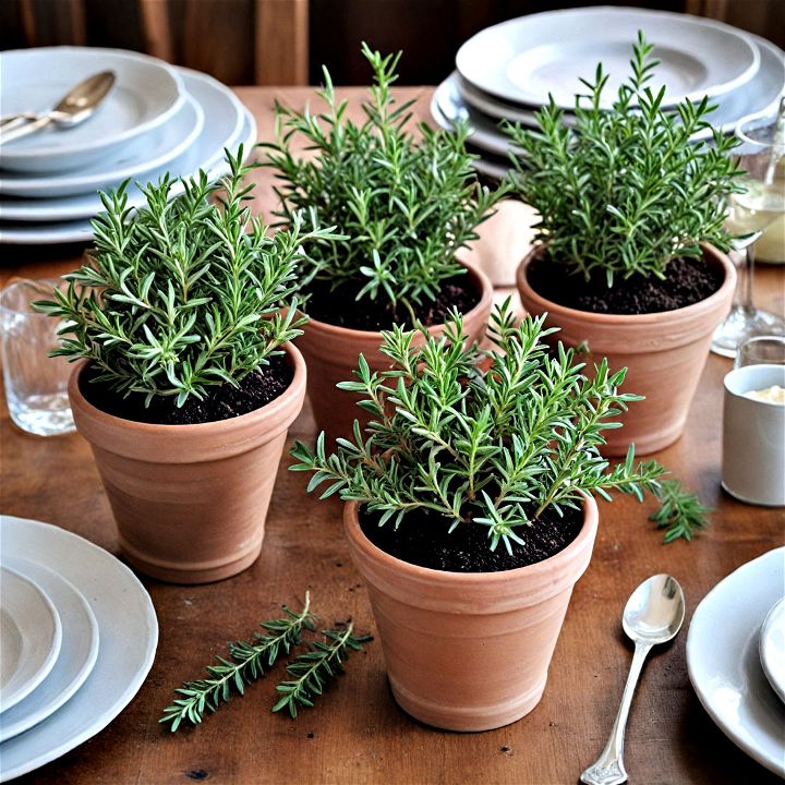 fragrant herb arrangement potted