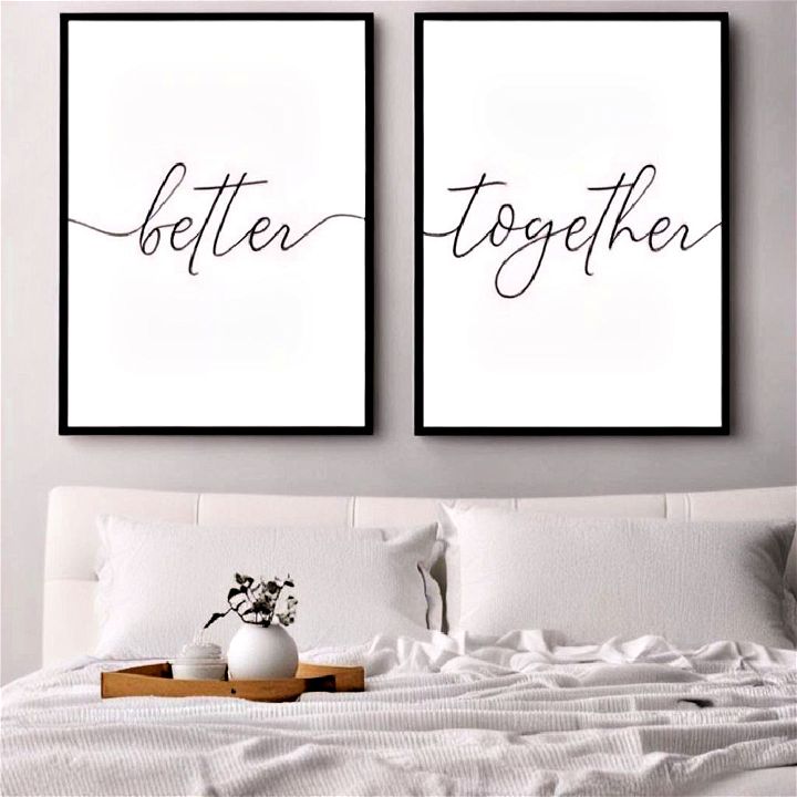 framed quotes to personalize your bedroom