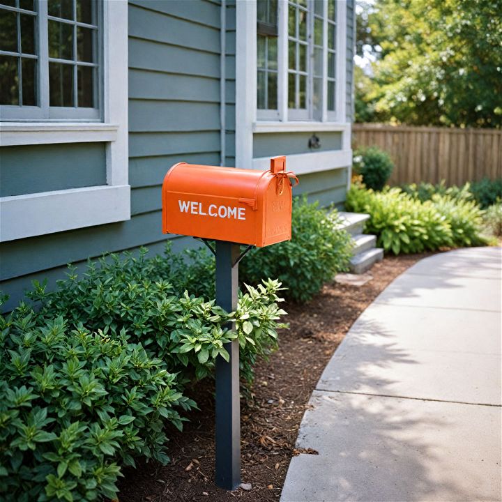 friendly welcome sign into mailbox design