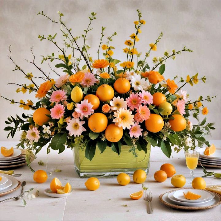 fruit and flower combo centerpiece