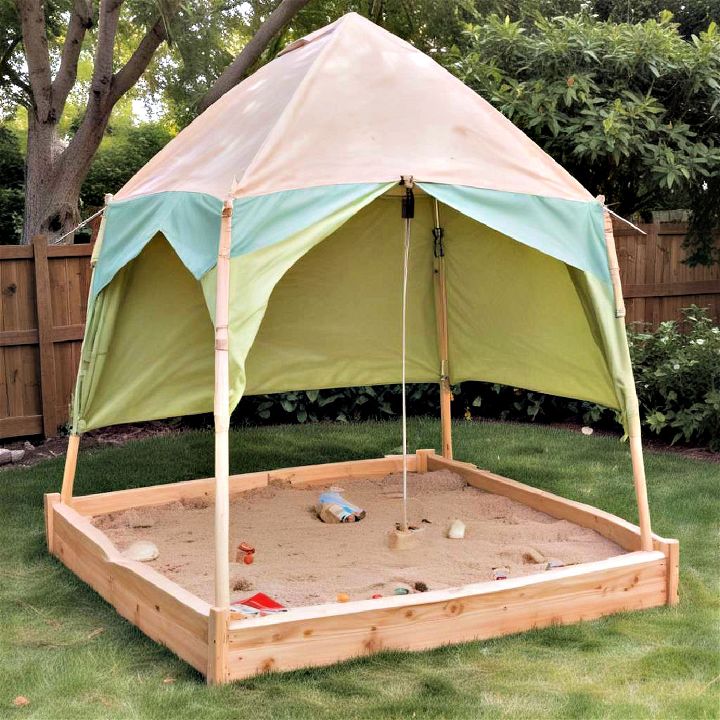 fun DIY sandbox tent for kids