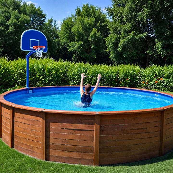 fun basket splash above ground pool