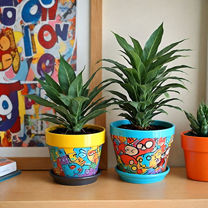 fun comic book style pots