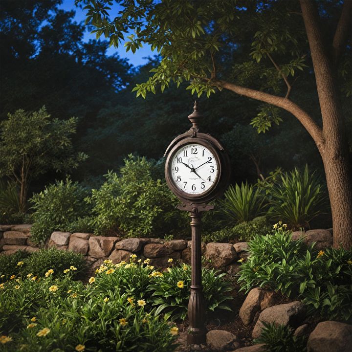 functional and decorative outdoor clock