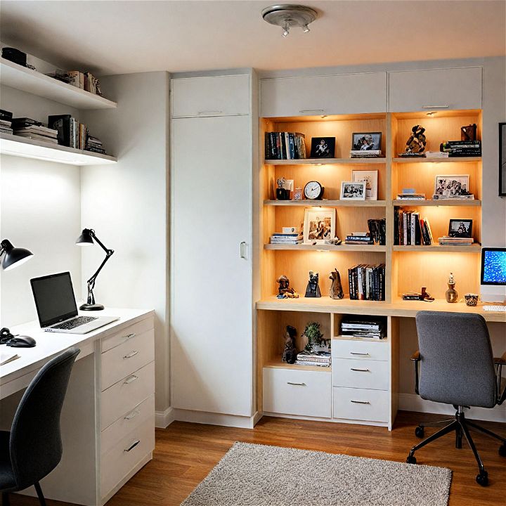 functional and effective office cabinet lighting