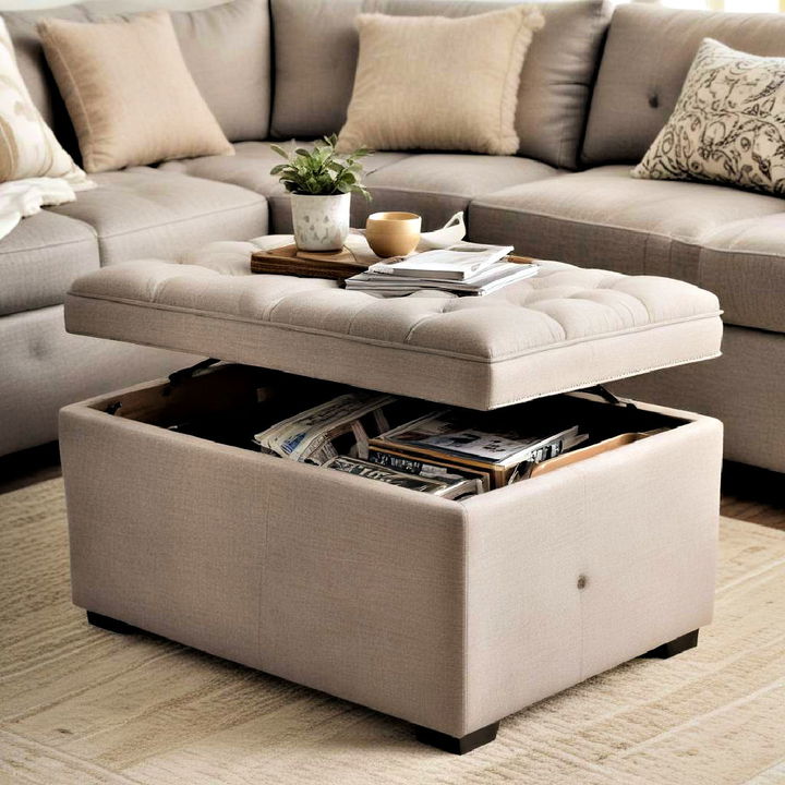 functional and luxurious storage ottoman