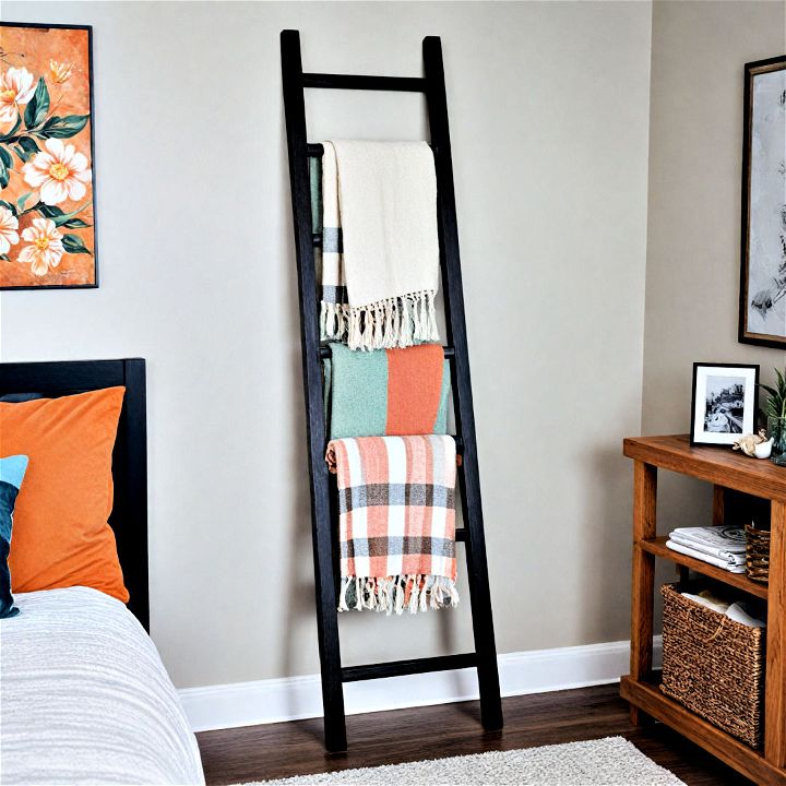 functional and stylish blanket ladder