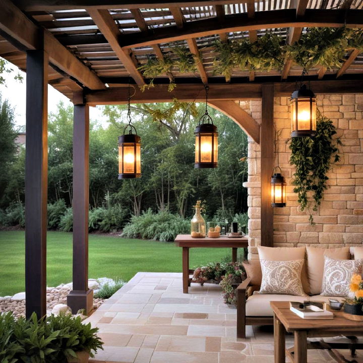 functional and stylish lanterns for pergola