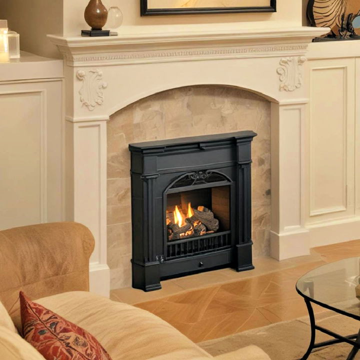 functional art inspired gas fireplace