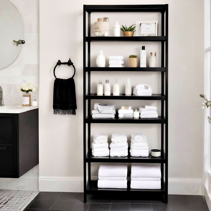 functional black storage solutions shelve