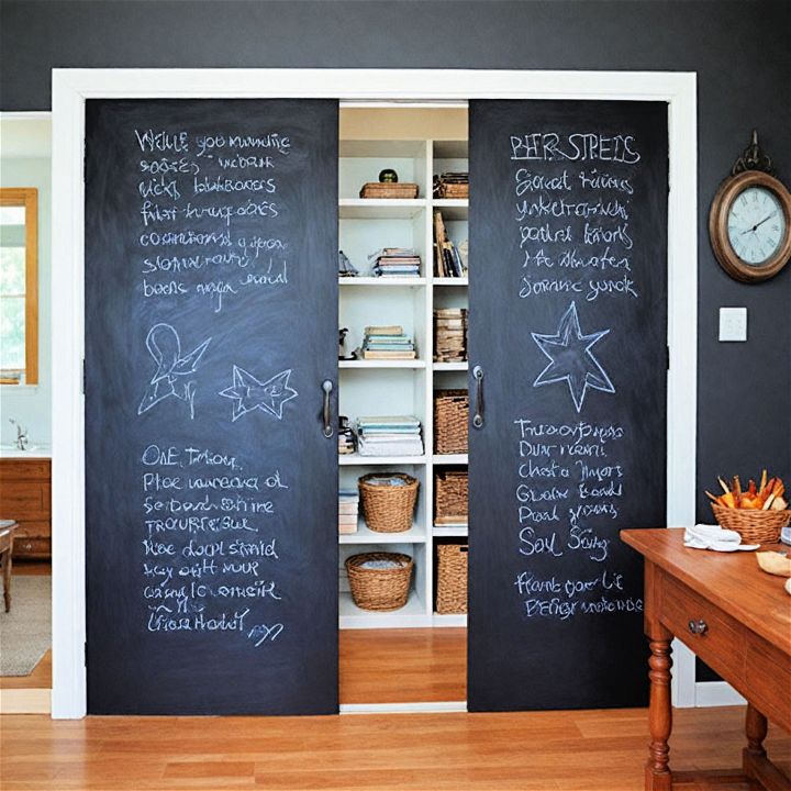 functional chalkboard closet doors