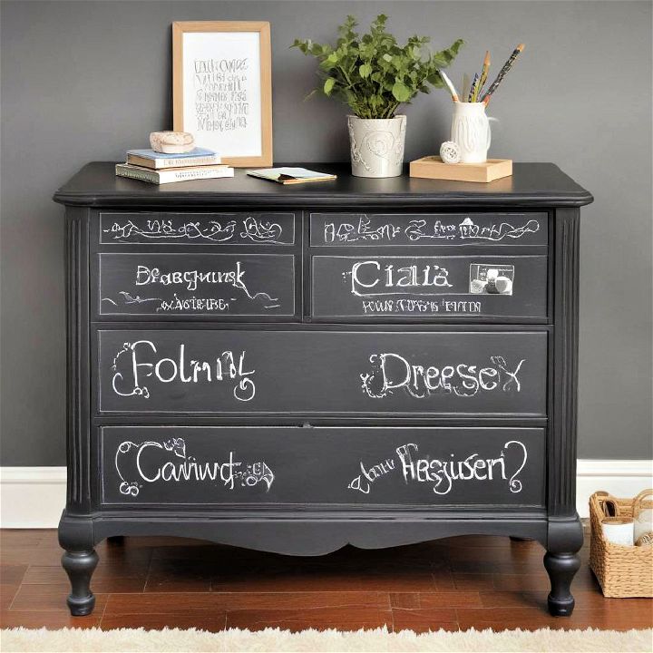 functional chalkboard painted furniture