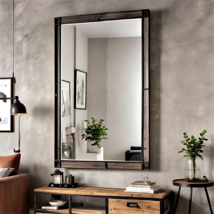 functional industrial style mirror
