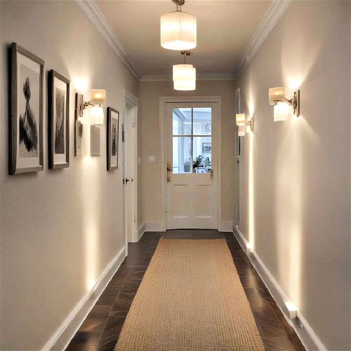 functional lighting layers hallway