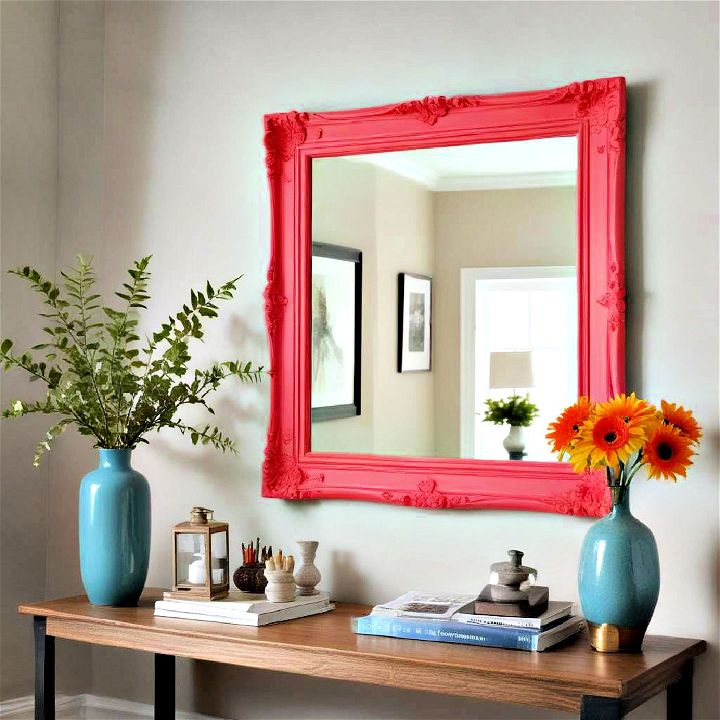 functional painted frame mirror