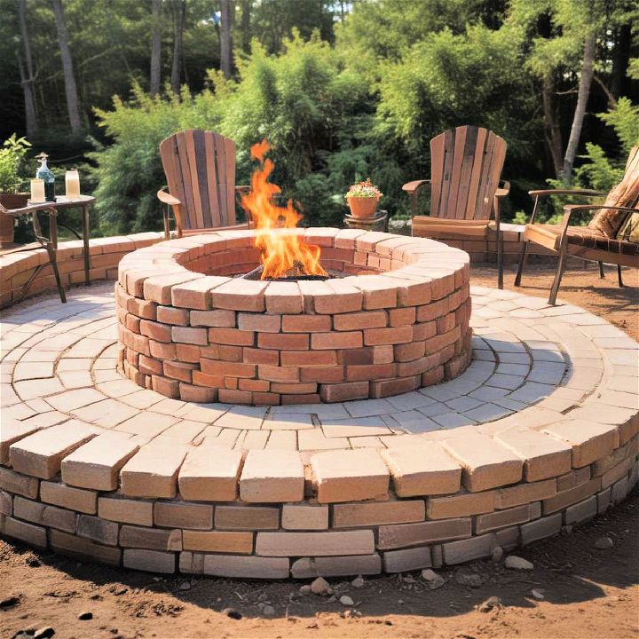 functional raised fire pit