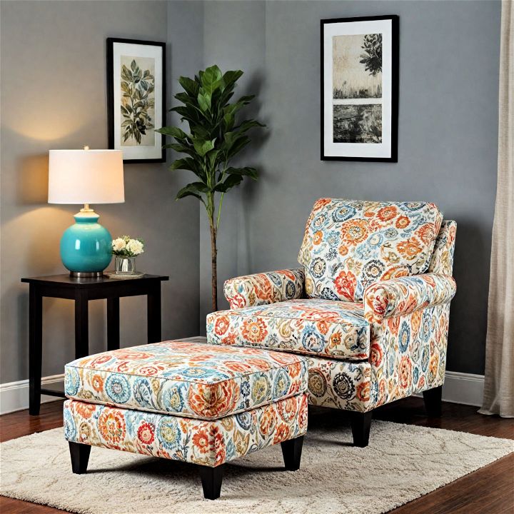functionality accent chair with ottoman
