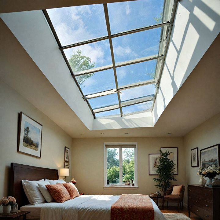 functionality skylight bedroom ceiling