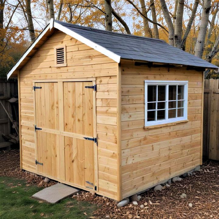gable roof wood shed