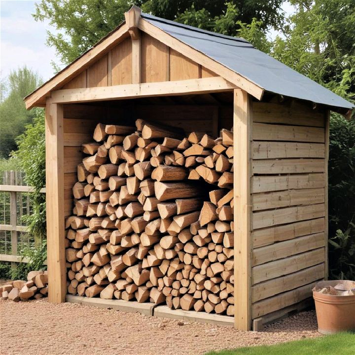 garden firewood shed