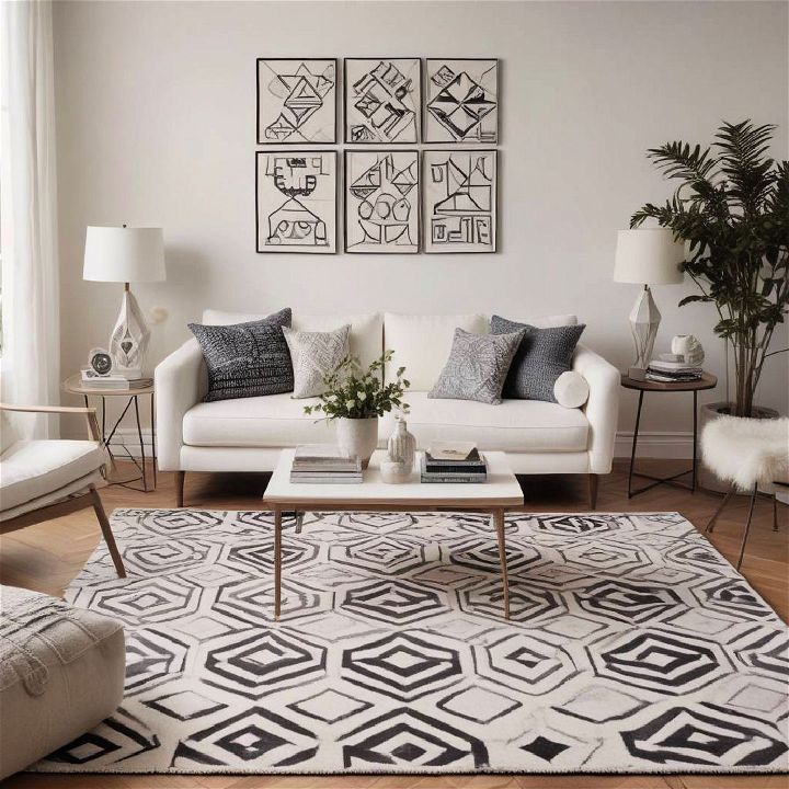 geometric design living room