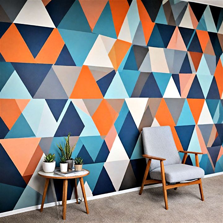 geometric paint wall design