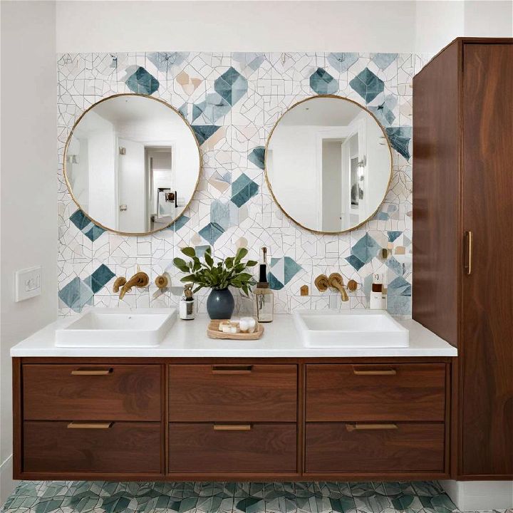 geometric tile patterns bathroom