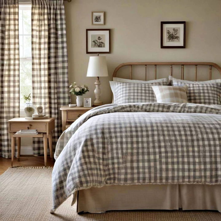 gingham pattern for country bedroom