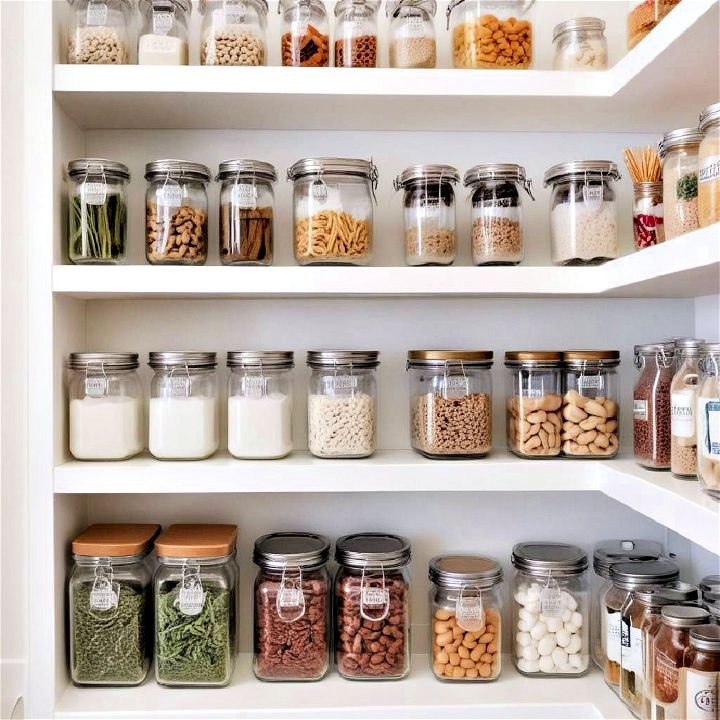 glass containers for walk in pantry