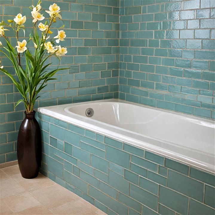 glass tiles for bathtub surround