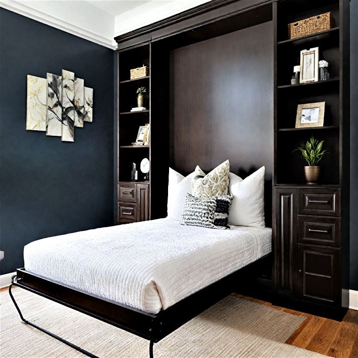 glide to open murphy bed for small spaces