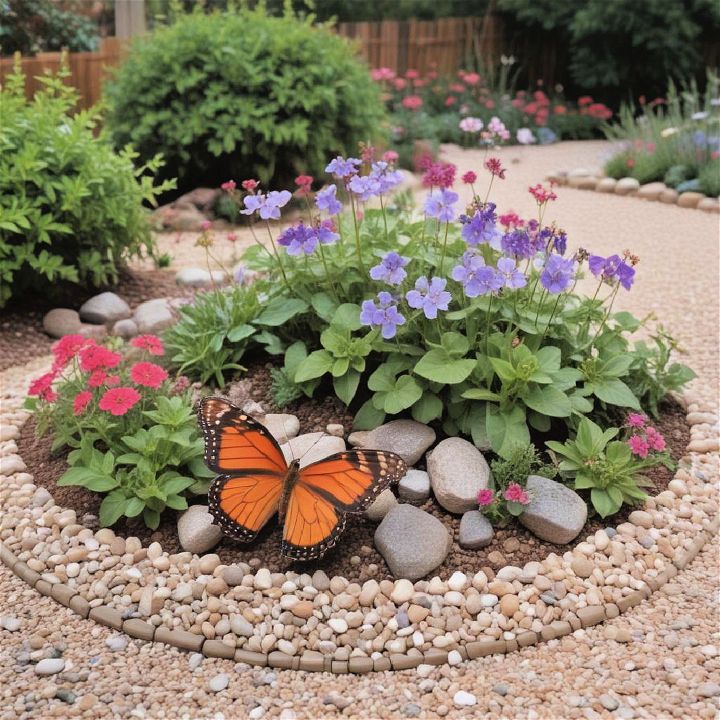 gravel based butterfly garden