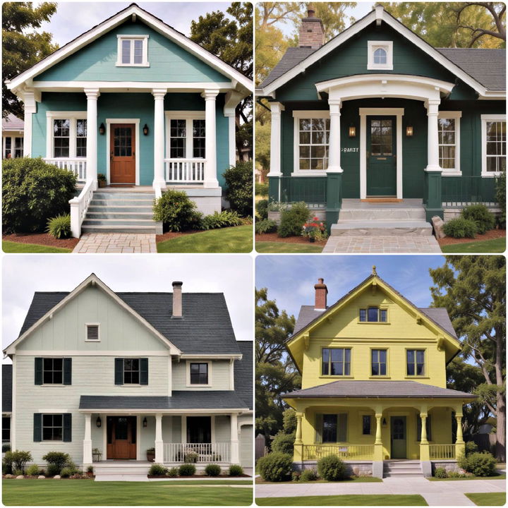 green exterior house paint ideas