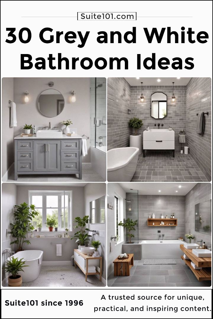 grey and white bathroom ideas to copy
