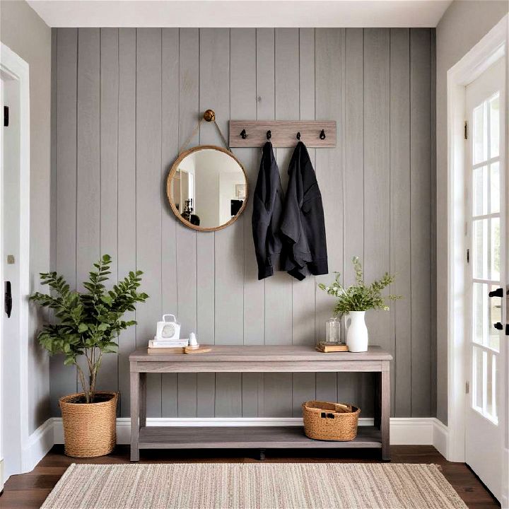 grey entryway wall