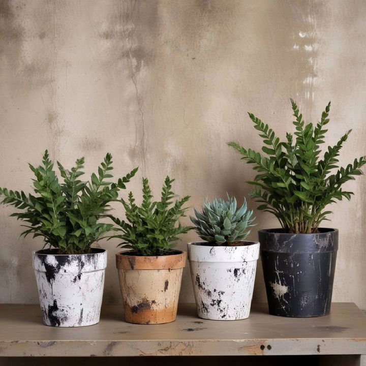 grunge texture pots