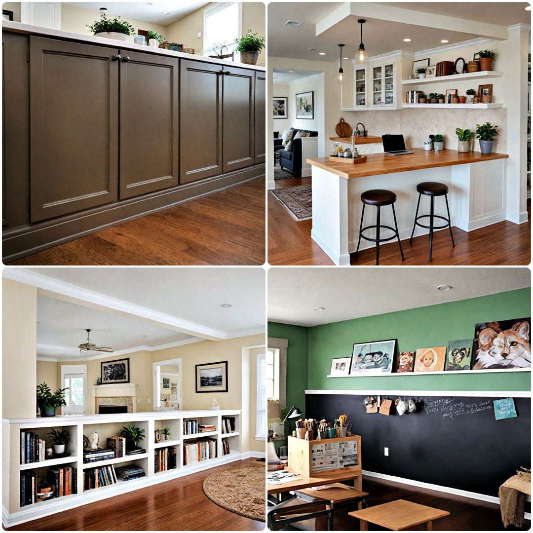 25 Half Wall Ideas for Open-Concept Living