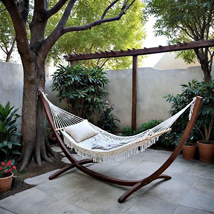 hammock haven in courtyard