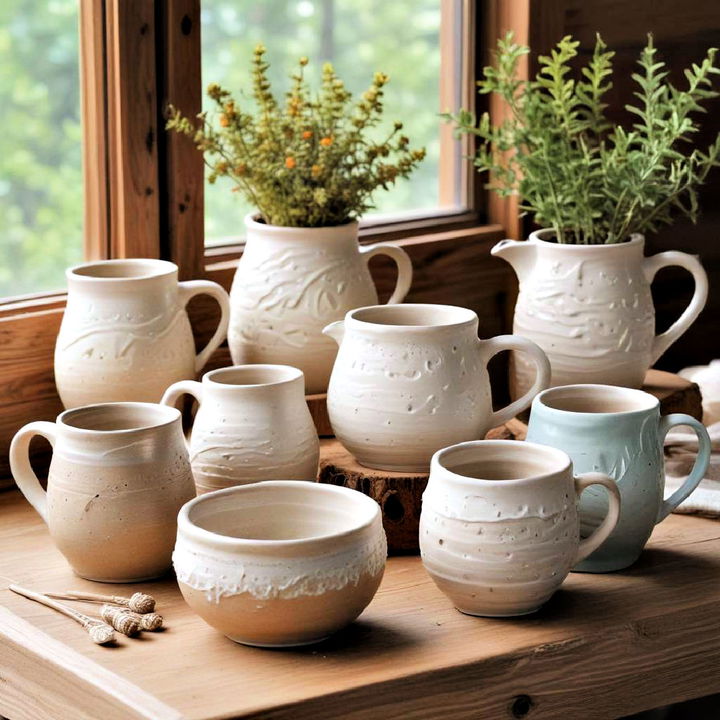 handcrafted pottery for cabin decor