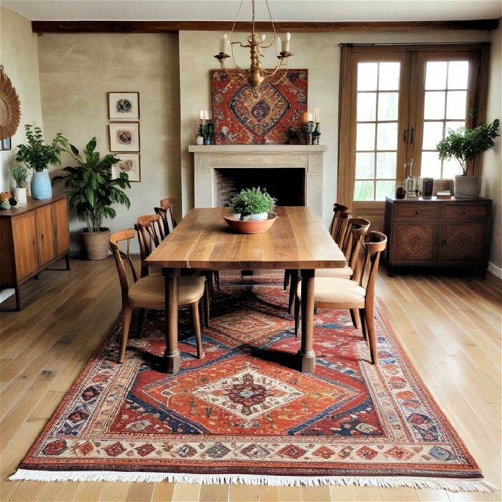 handmade kilim rug for dining room
