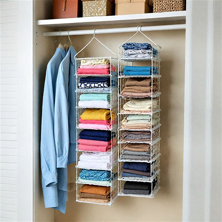 hanging closet organizer for limited space