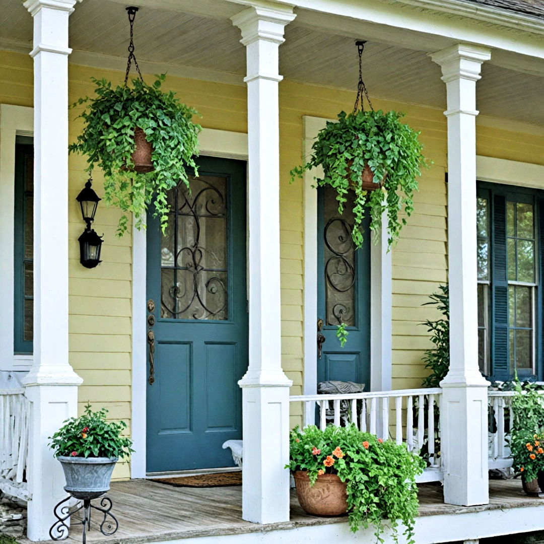 hanging plants to add greenery to your porch