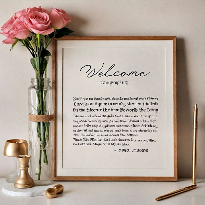 heartfelt welcome note for guests