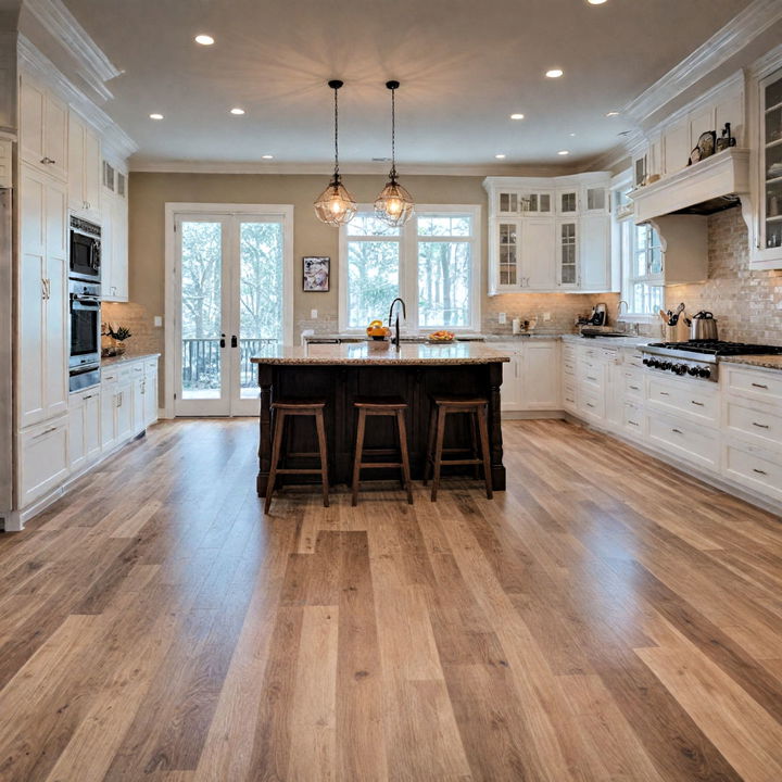 heated kitchen floor to add a cozy touch