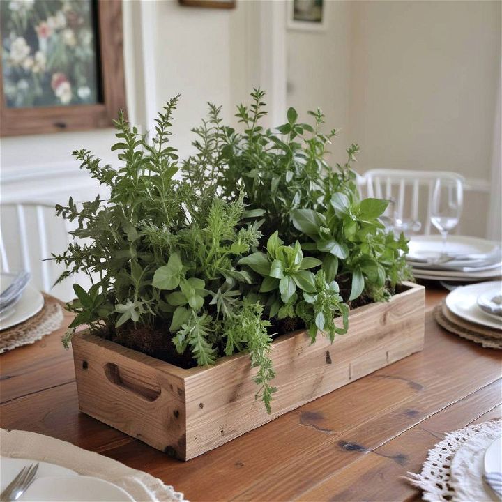 herb garden centerpiece
