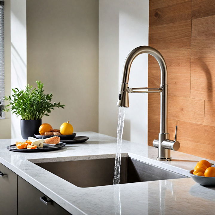 high tech touchless kitchen faucet