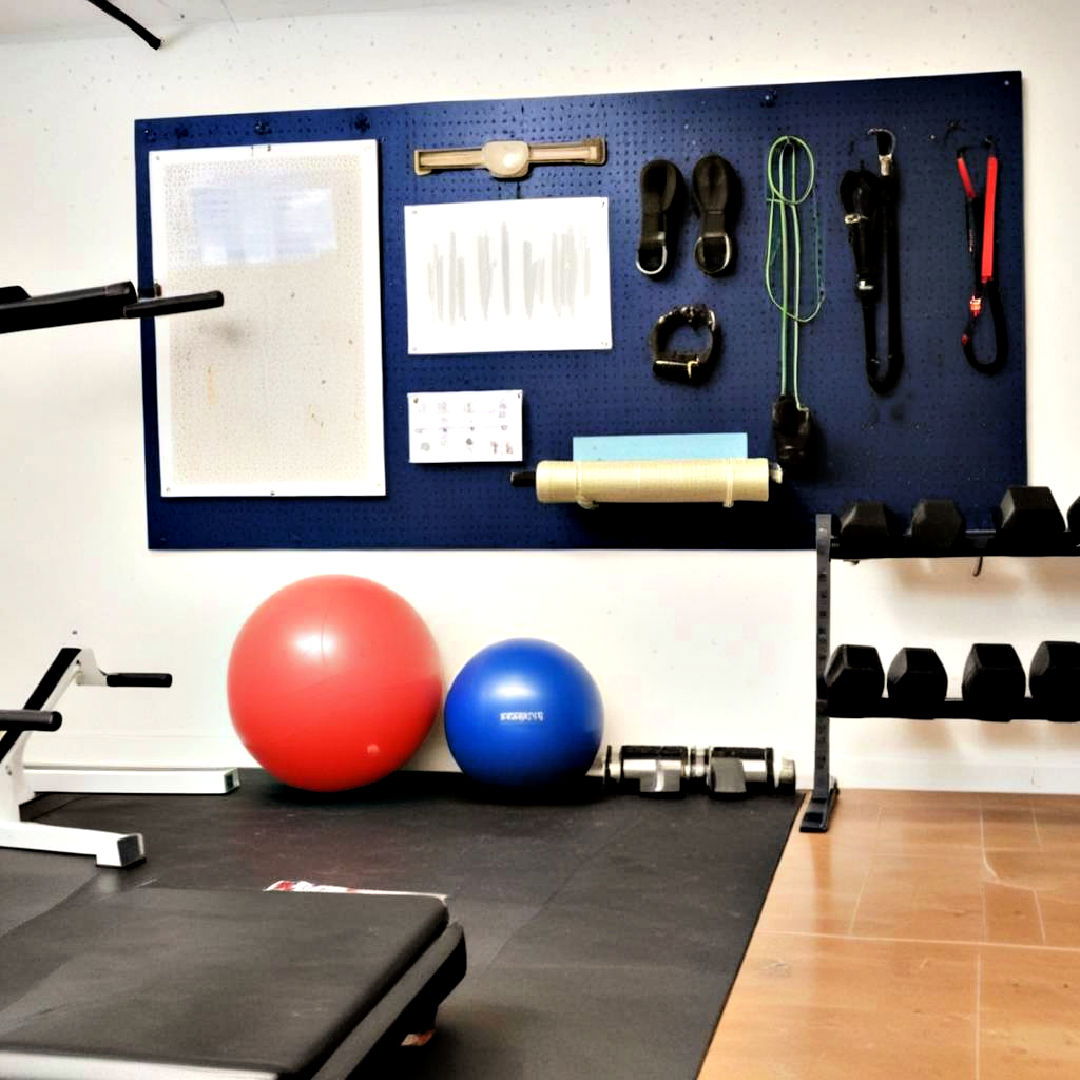 home gym pegboard